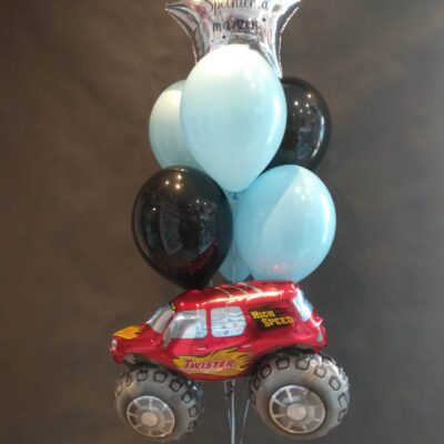 Bukiet balonowy z helem „Spełnienia Marzeń – Monster Truck”