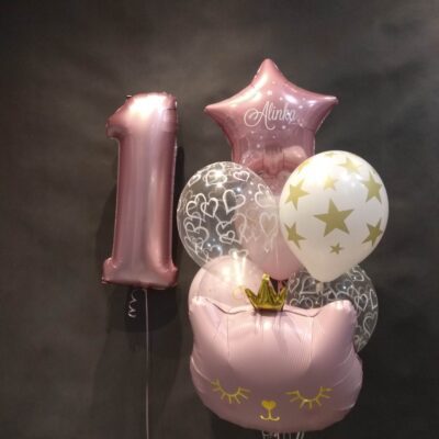 Kompozycja balonowa z helem na Roczek