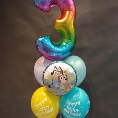 Bukiet balonowy z helem na 3. urodziny