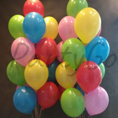 Kolorowe bukiety balonowe z helem