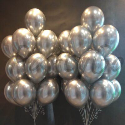 Bukiety balonowe w kolorze srebrnym