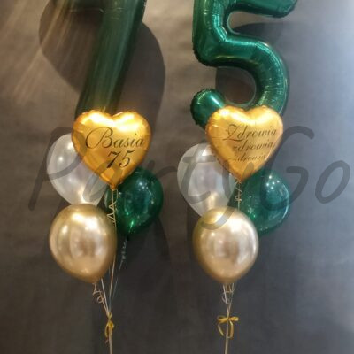 Kompozycja balonowa na 75 urodziny