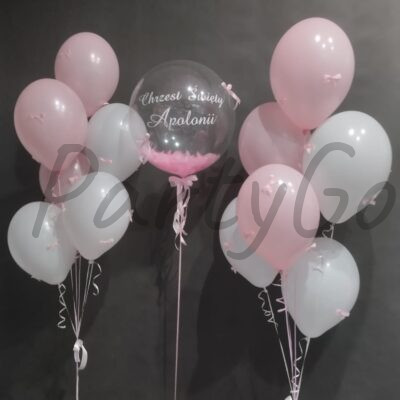 Kompozycja balonowa na Chrzest Święty z helem