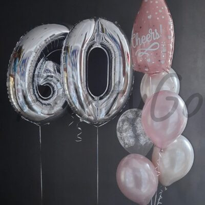 Kompozycja balonowa na 60 urodziny