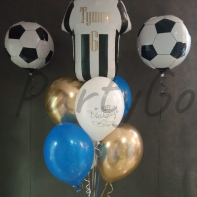 Kompozycja balonowa na piłkarskie urodziny z helem