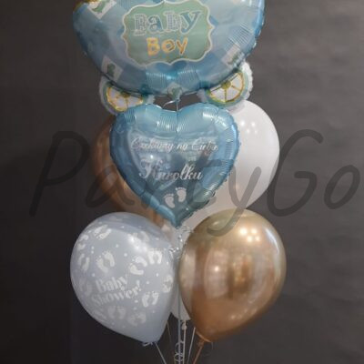 Bukiet balonowy na Baby Shower z helem