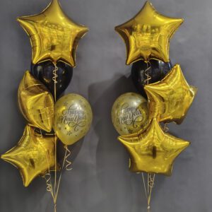 Kompozycja balonowa na Sylwestra z helem