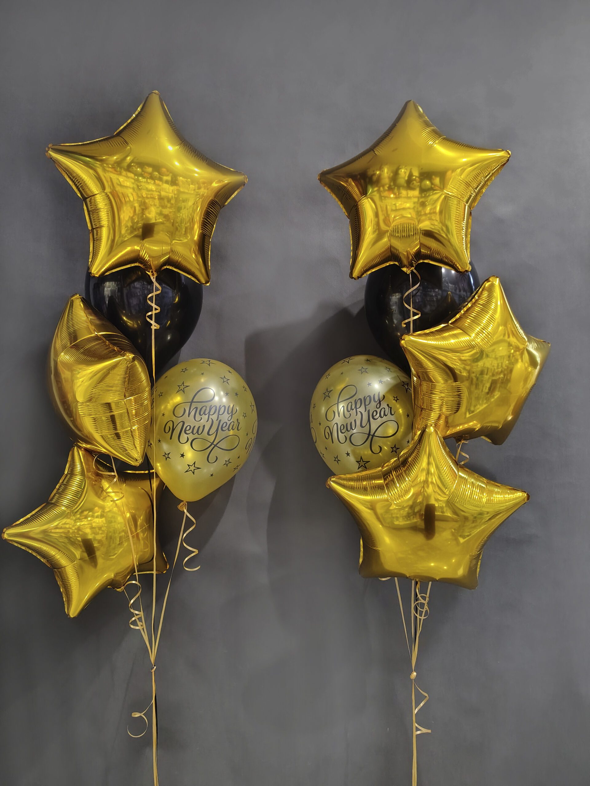 Kompozycja balonowa na Sylwestra z helem