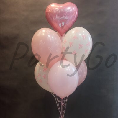 Bukiet balonowy  z helem na powitanie dziecka