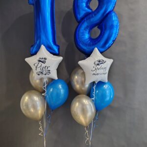 Kompozycja balonowa na 18 urodziny z helem