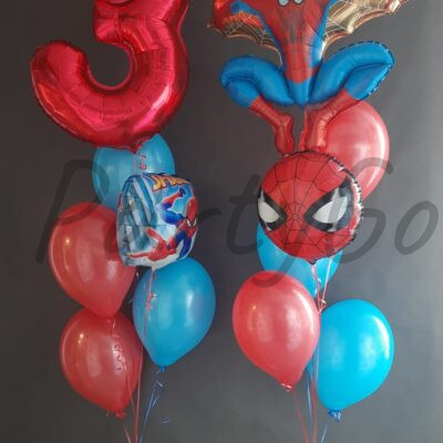 Kompozycja balonowa z helem na 3. urodziny