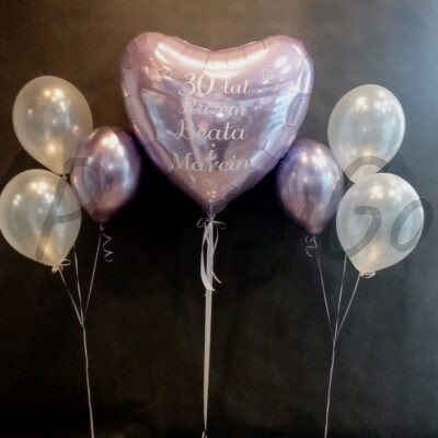 Kompozycja balonowa na 30 rocznicę ślubu