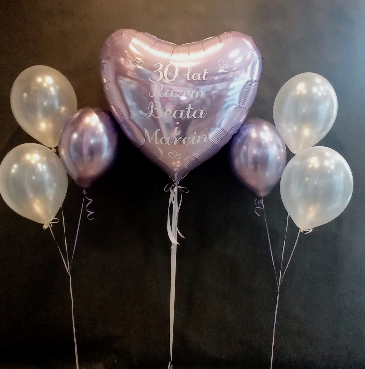 Kompozycja balonowa na 30 rocznicę ślubu
