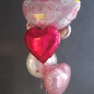 Bukiet balonowy na narodziny „Baby Girl” z helem
