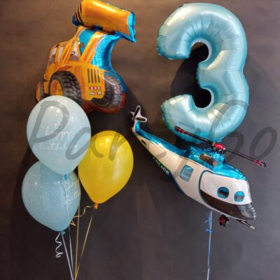 Kompozycja balonowa na 3 urodziny