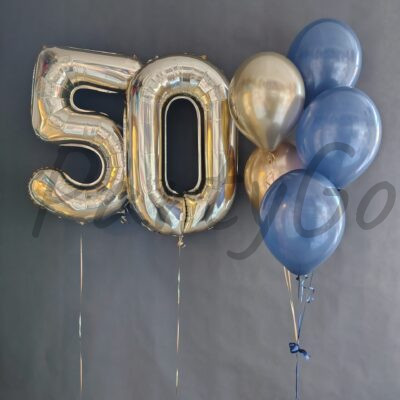 Kompozycja balonowa na 50 urodziny