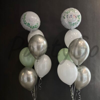 Kompozycja z bukietów balonowych z okazji Komunii Świętej