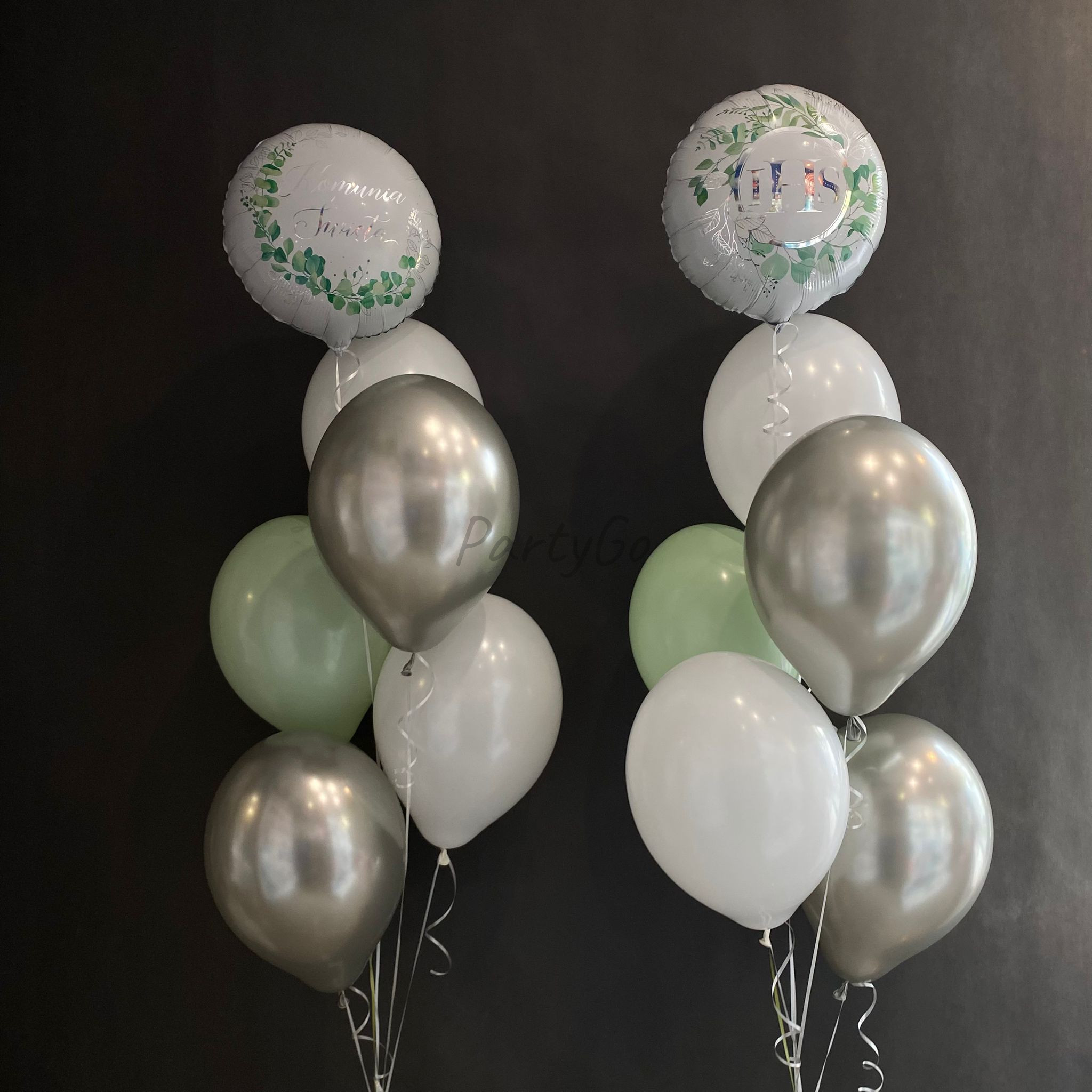 Kompozycja z bukietów balonowych z okazji Komunii Świętej