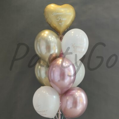Bukiet balonowy z okazji Komunii Świętej z helem