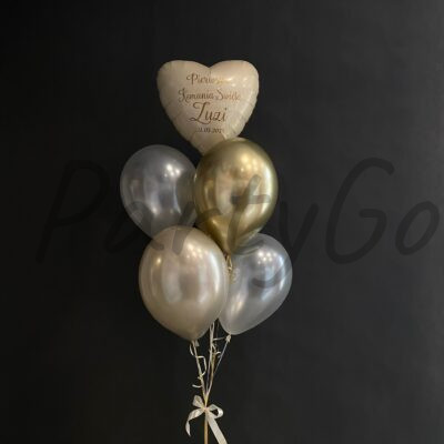 Bukiet balonowy z okazji Komunii Świętej z helem