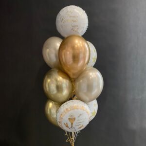 Bukiet balonowy z okazji Komunii Świętej z helem