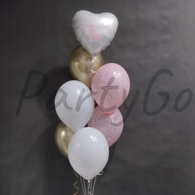 Bukiet balonowy z okazji Komunii Świętej z helem