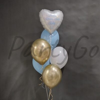 Bukiet balonowy z okazji Komunii Świętej z helem