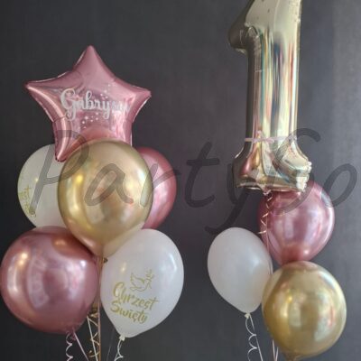 Kompozycja balonowa na Roczek z helem