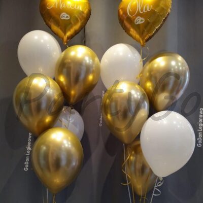 Bukiety balonowe z helem z okazji Ślubu