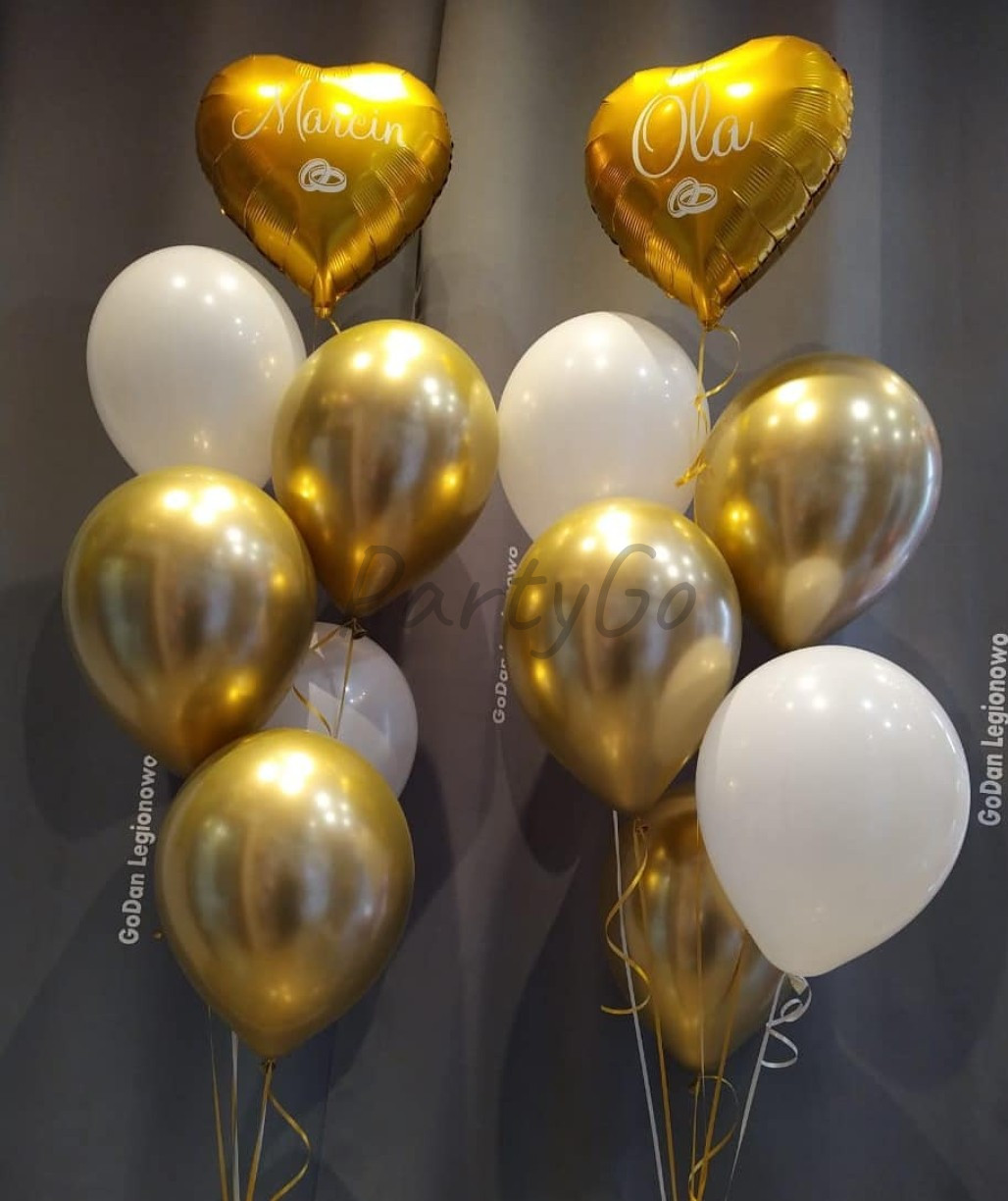 Bukiety balonowe z helem z okazji Ślubu