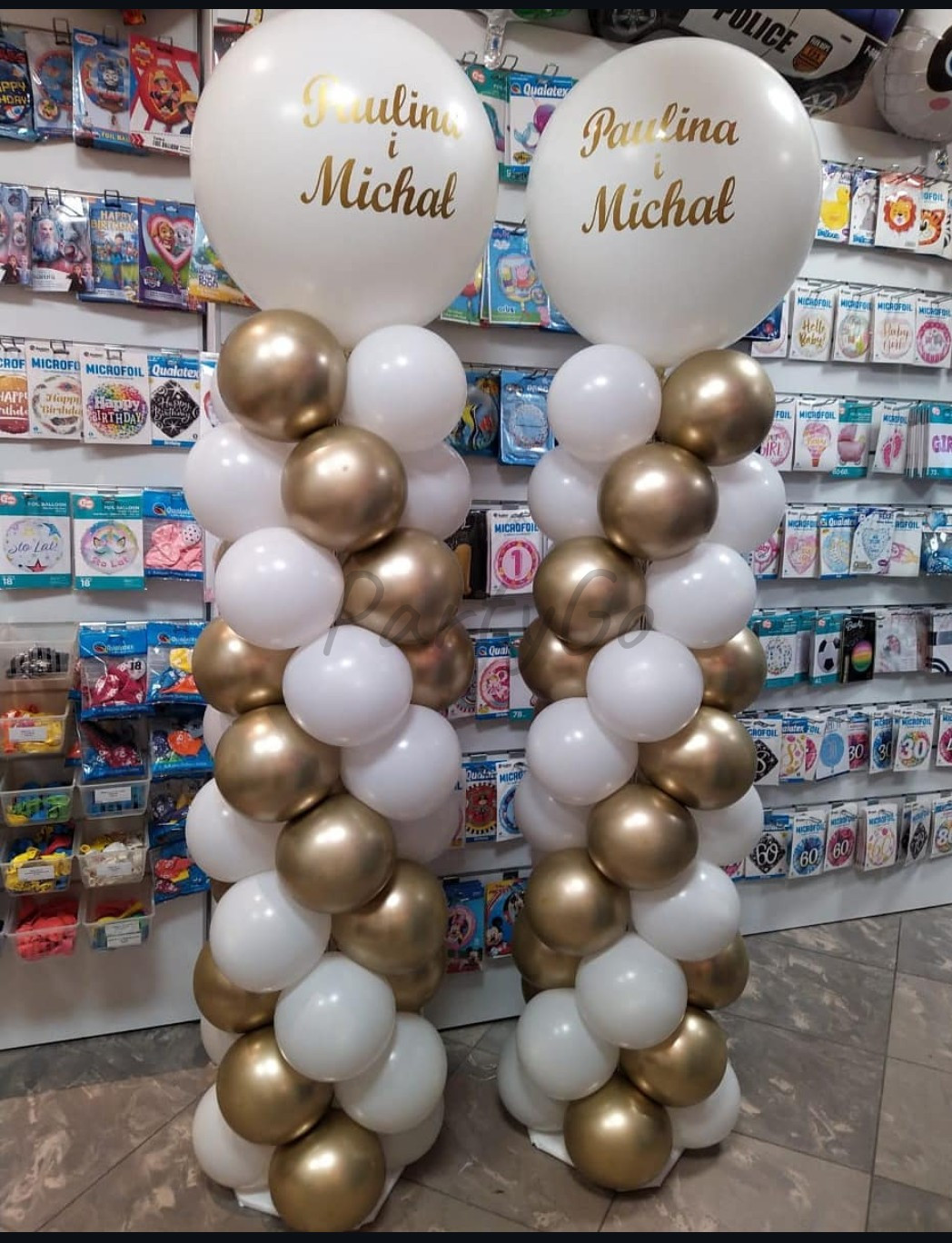 Dekoracja balonowa z okazji Ślubu