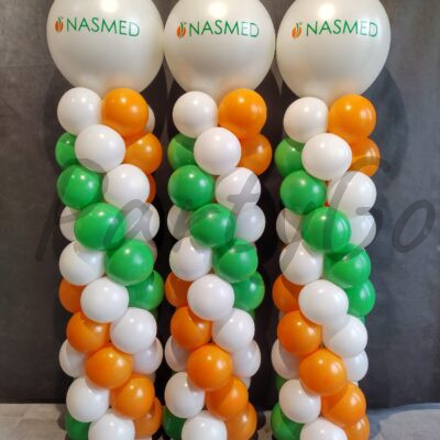 Kolumny balonowe na urodziny centrum medycznego