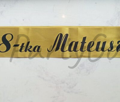 Spersonalizowana szarfa urodzinowa na 18 urodziny